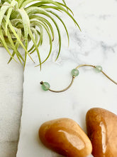 jade beaded dangle earrings