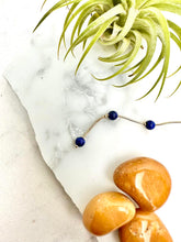 lapis lazuli beaded dangle earrings