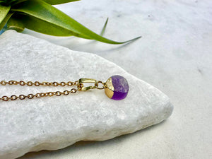 raw amethyst necklace