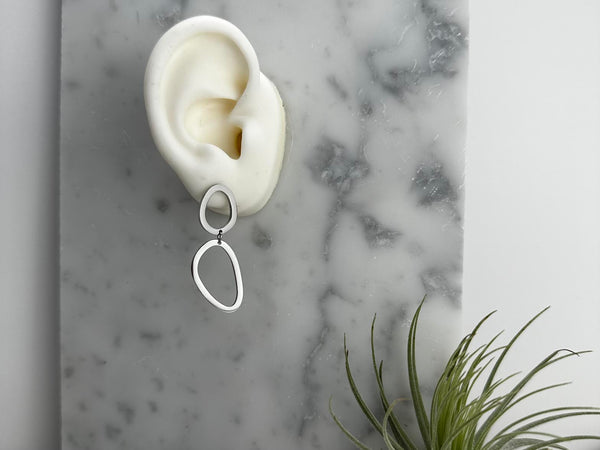 assymetrical drop earrings