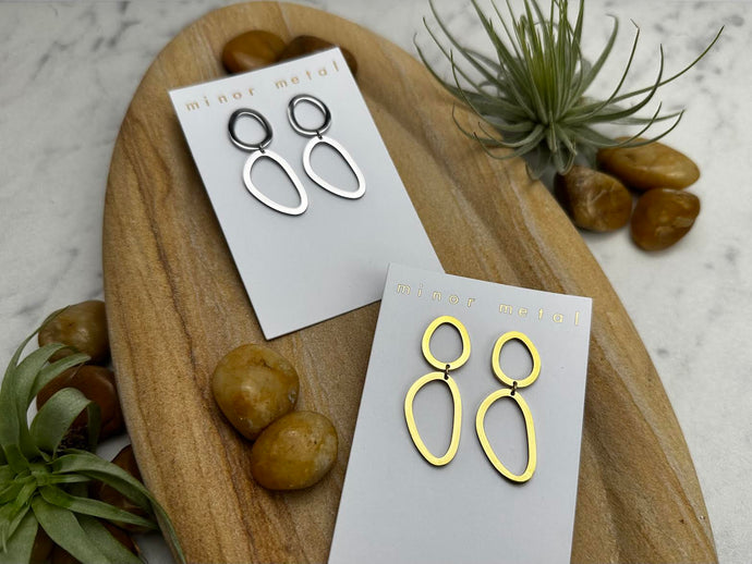 assymetrical drop earrings