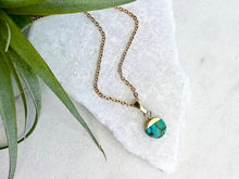 turquoise circle necklace