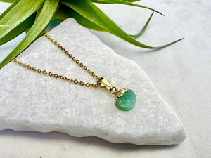 raw aventurine  charm necklace