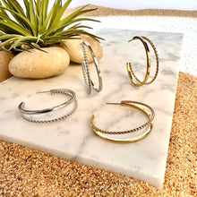 double twist hoop earrings