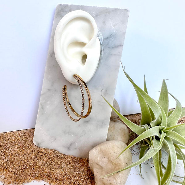 double twist hoop earrings