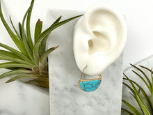 turquoise mini hoop earrings