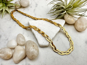 braided snake chain necklace