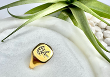 rose signet ring