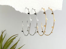 champagne bubble hoop earrings