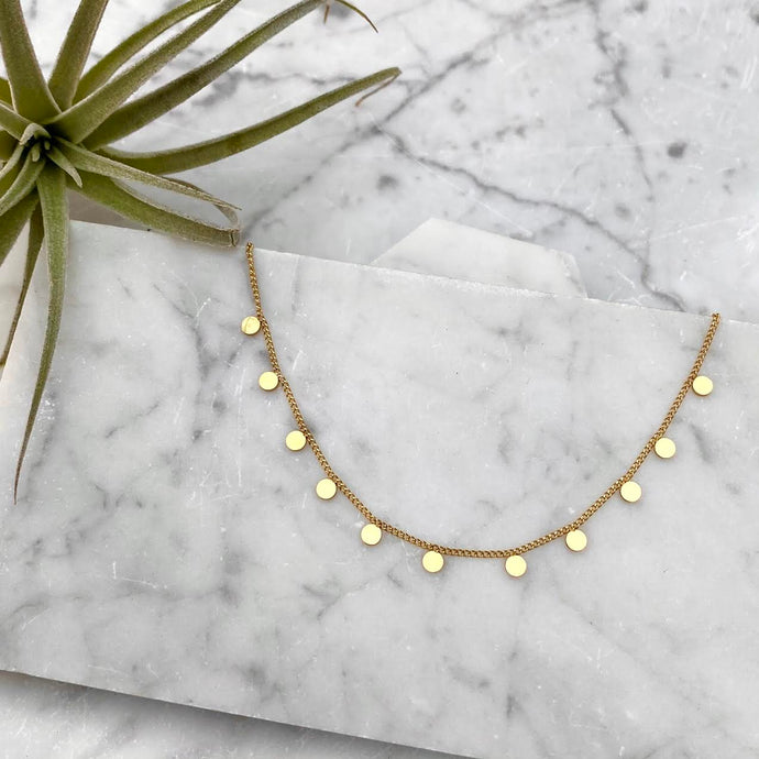 delicate circle layering necklace