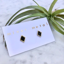 black druzy diamond studs