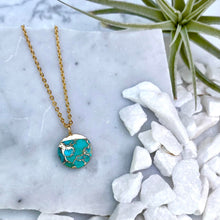 turquoise circle necklace