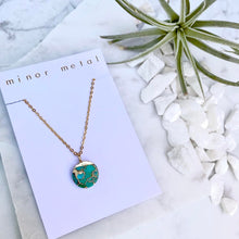 turquoise circle necklace