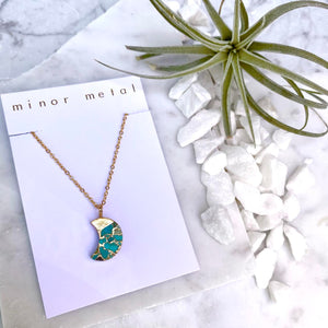 turquoise moon necklace