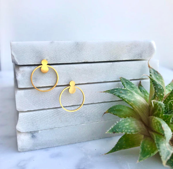mini gold hoop earrings
