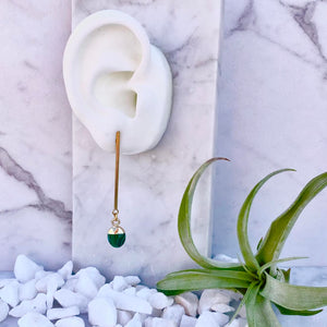 malachite sticks and stones earring