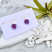 amethyst diamond stud earrings