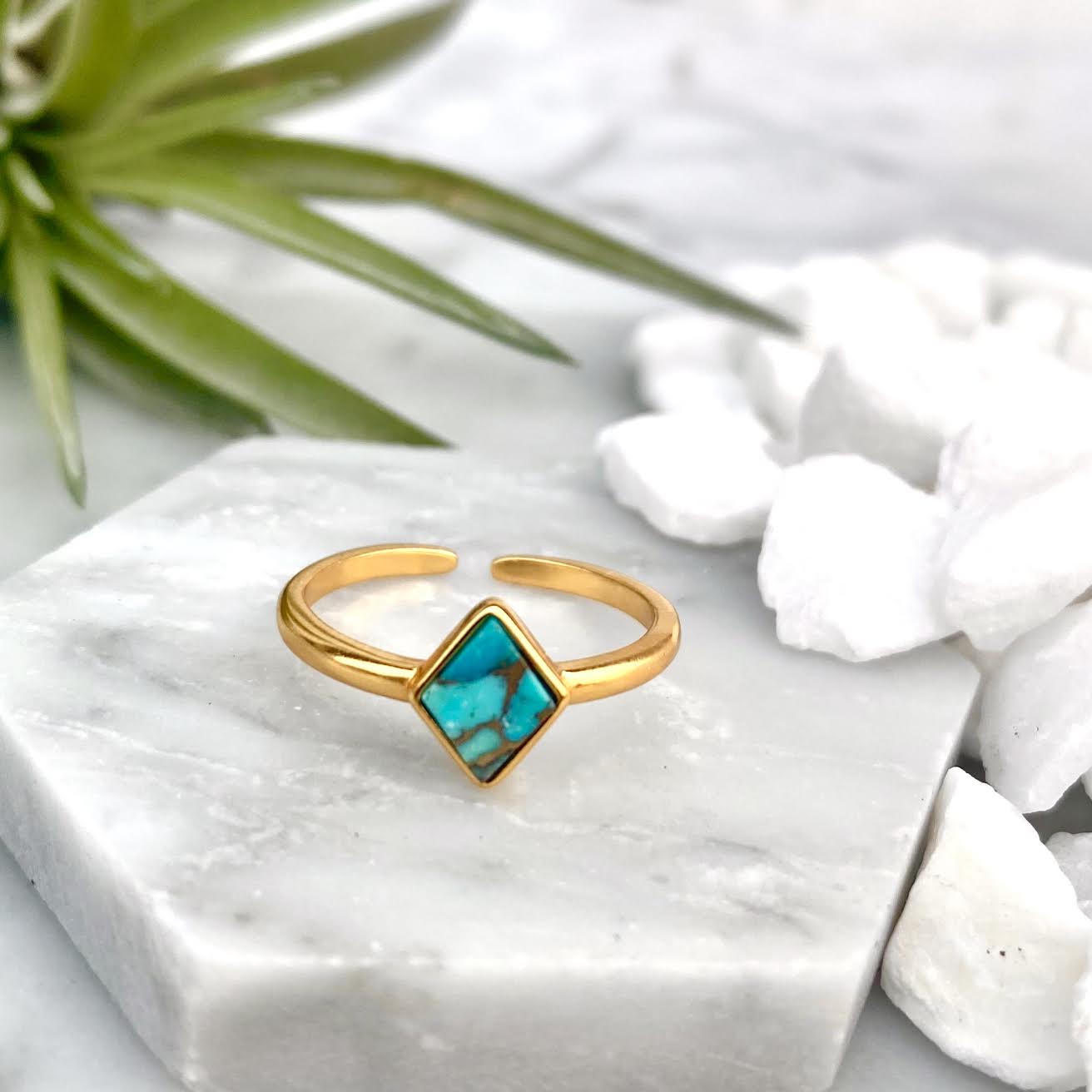 turquoise diamond ring