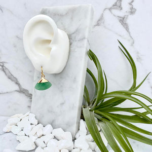 jade fan earrings