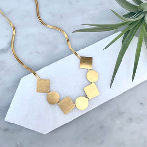 geometric statement necklace – minor metal jewelry