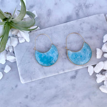 aquamarine hoop earrings