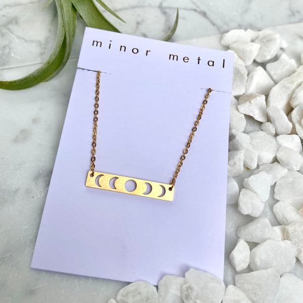moon phases necklace