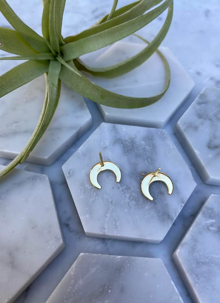 opal moon earrings