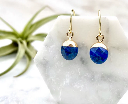 lapis lazuli droplet earrings