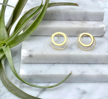 double vision hoop studs