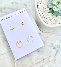 mini hoop stud set