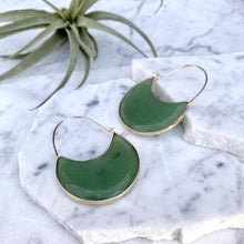 jade hoop earring