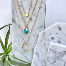 gold-dipped turquoise drop necklace