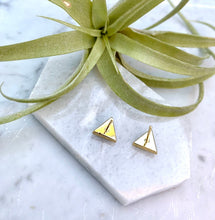 triangle druzy studs