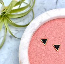 triangle druzy studs