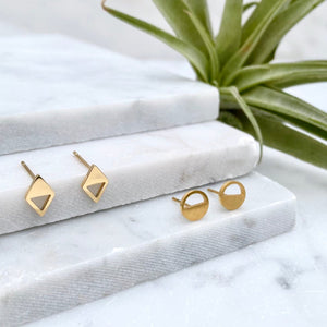 geometric stud earring set