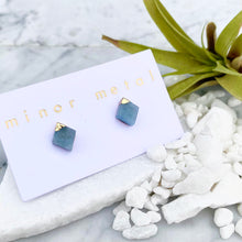 aquamarine diamond stud earrings